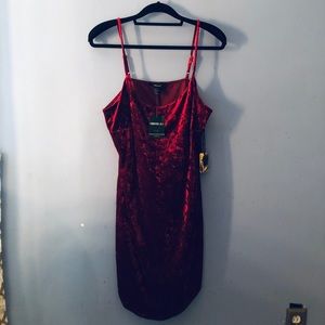 Forever 21 red velvet dress